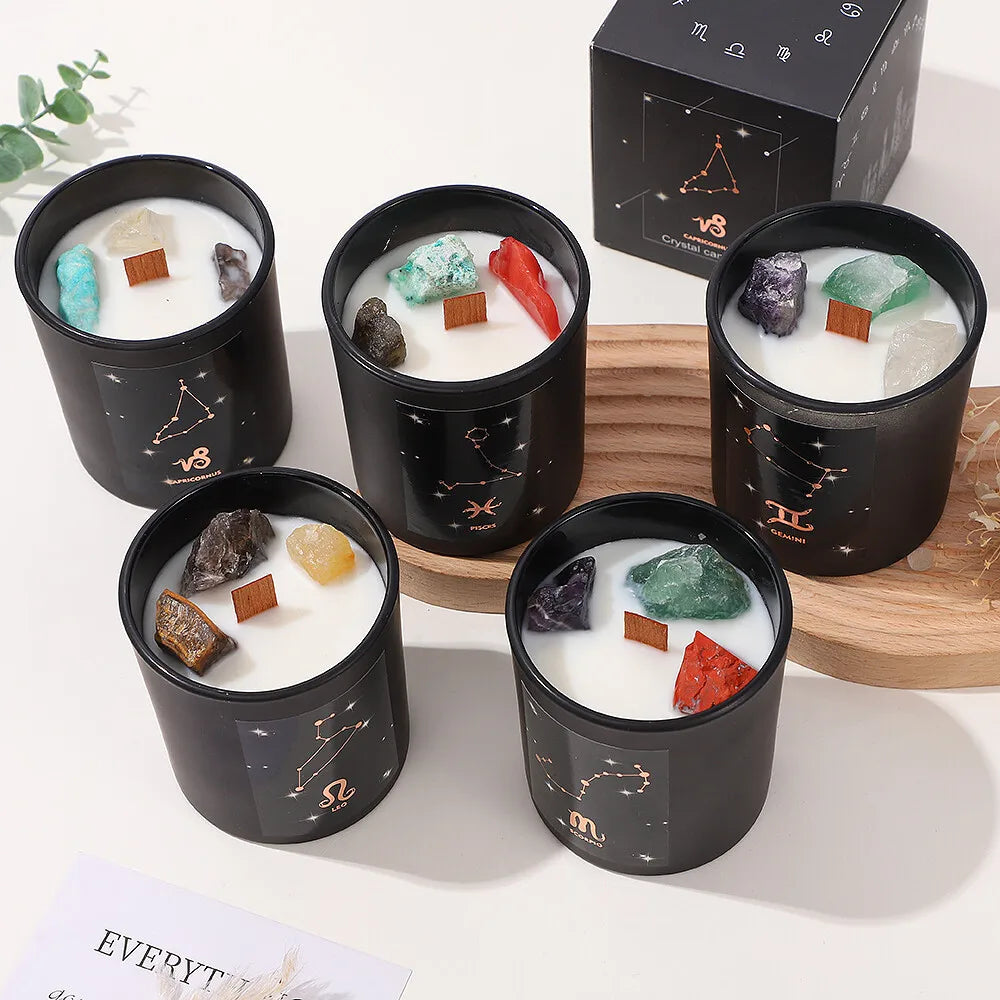 2024 New Aromatherapy Candle Smokeless Aromatic Soy Wax Twelve Constellation Candle