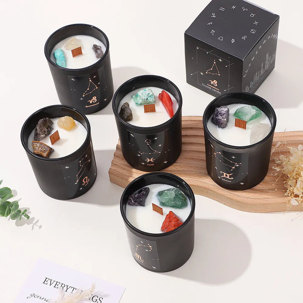 2024 New Aromatherapy Candle Smokeless Aromatic Soy Wax Twelve Constellation Candle