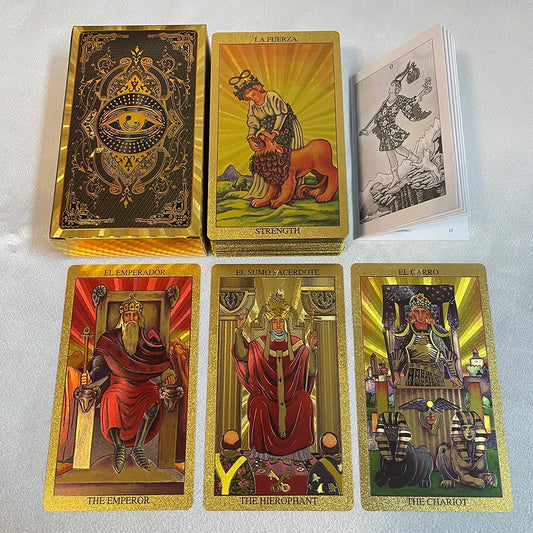 Gold Foil Tarot Cards for Divination