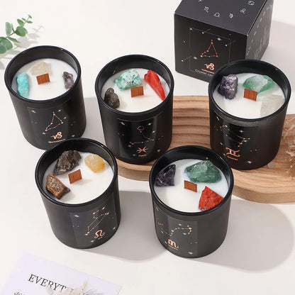 2024 New Aromatherapy Candle Smokeless Aromatic Soy Wax Twelve Constellation Candle