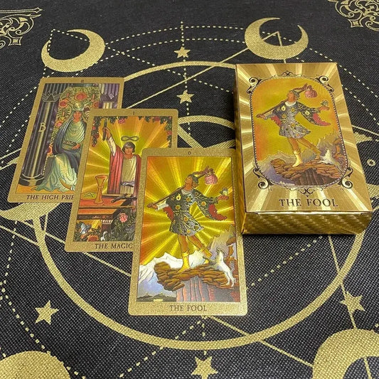 Gold Foil Tarot Cards | Waterproof Divination Props