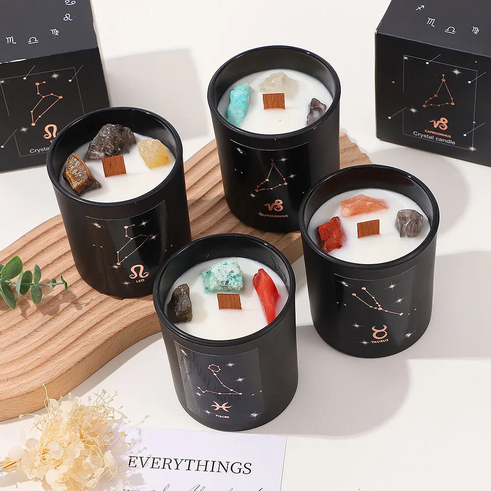 2024 New Aromatherapy Candle Smokeless Aromatic Soy Wax Twelve Constellation Candle