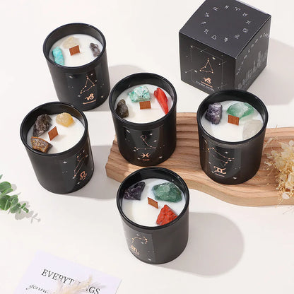 2024 New Aromatherapy Candle Smokeless Aromatic Soy Wax Twelve Constellation Candle